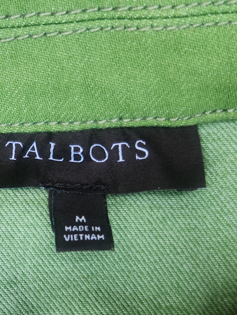 Talbots green denim short sleeved jacket Medium - Picture 8 of 11